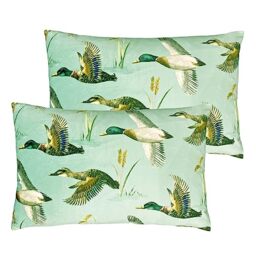 Evans Lichfield Country Duck Pond Rectangular Polyester Filled Cushion - Twin Pack