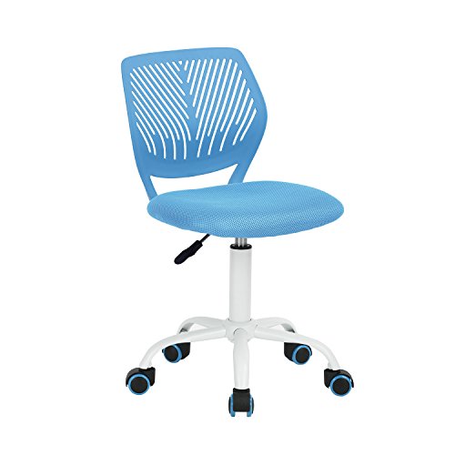 FurnitureR Colourful Desk Chair, Modern Height Adjustable Computer Chair without Armrests, Ergonomic Swivel Chair for Children's Room and Home Office