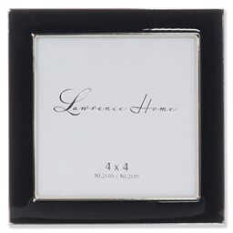 Lawrence Frames Matted White Enamel Picture Frame With Gold Accent - 4x4 Inch, Tabletop Or Wall Mount - View #7