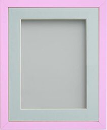 Frame Company Jellybean Range Pink Wooden A4 Picture Photo Frame with Light Blue Mount for Image 9x6 inch * Choice of Colours & Sizes* Fitted with Perspex