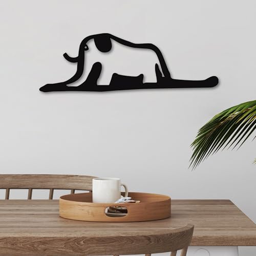 Stylish Black Decorative Metal Wall Accessory, 63 x 21 cm, 100% Metal (1.5 mm Thick), Lightweight & Durable, Perfect for Modern Home Decor