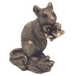 The Leonardo Collection Reflections Mouse with Flower Home Decor Figurine