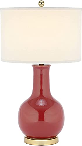 SAFAVIEH Modern Ceramic Table Lamp, in Red