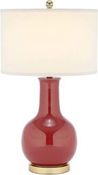 SAFAVIEH Modern Ceramic Table Lamp, in Red