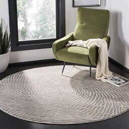 Safavieh Modern Rug for Living Room, Dining Room, Bedroom - Meadow Collection, Short Pile, in Taupe, 200 x 200 cm