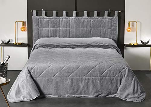 LINDER Bedspread (1 27 Cotton Content 18 Pourcentlin 55% Polyester (2) 67% Polyester 33% Cotton Light Grey 180 x 240 cm