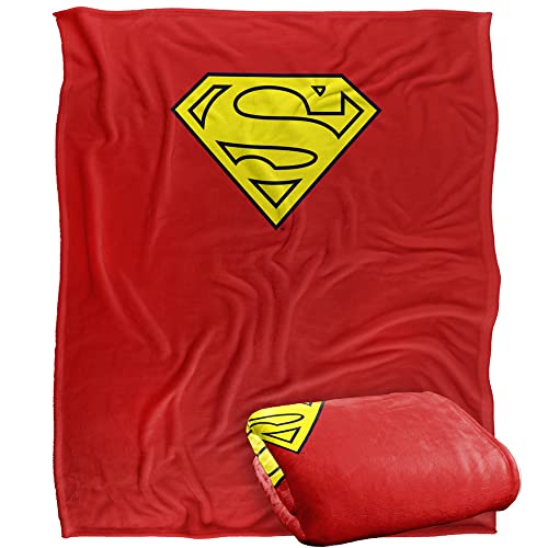 SUPERMAN Blanket, 152 x 127 cm, Cape Logo Silky Touch Super Soft Throw Blanket