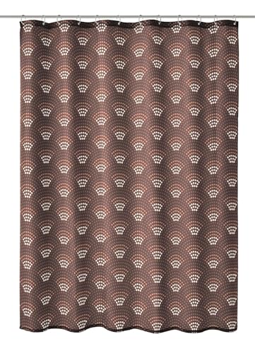 Kleine Wolke Shower Curtain Textile Bow in Nut Brown with 180 x 200 cm
