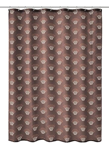Kleine Wolke Shower Curtain Textile Bow in Nut Brown with 180 x 200 cm