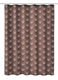 Kleine Wolke Shower Curtain Textile Bow in Nut Brown with 180 x 200 cm
