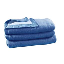 Poyet Motte Napoli Acrylic Blanket Blue/Lavender, Acrylic, Azur/Lavande, 260x240x1 cm