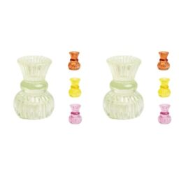 Talking Tables Small Green Glass Candle Holder & Holds Tealights Elegant Glass Candlestick Holder for Taper Candles, Perfect for Table Centrepieces, Weddings & Home Décor (Pack of 2)