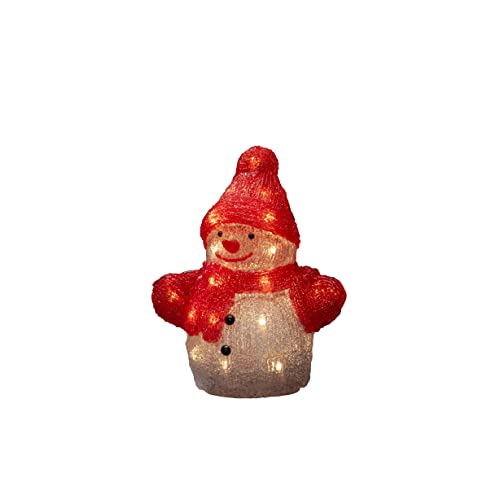 Konstsmide LED Snowman/Indoor Use (IP20) / Battery Operated: 3xAA 1.5V (excl.) / 24 Warm White Diodes, 22.5 x 19 cm