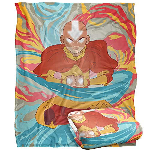 Avatar The Last Airbender Aang Silky Touch Super Soft Throw Blanket 152 X 127 cm, White