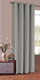 Gardinenbox Curtain Scarf Loops Opaque Microsatin Translucent Ruffle Tape Plain Matte Light Grey H x W 225 x 140 cm