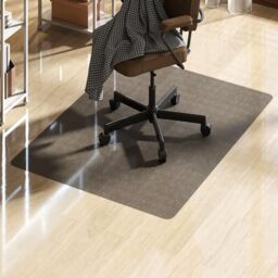 HOMCOM Office Chair Mat 120 x 90 cm Rectangular Non-Slip Protective Mat Plastic Black