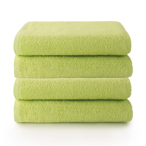 Top Towel Plus - Set of 4 Large 100% Cotton Shower Towels - Bath Sheets 70 x 140 cm Soft, Absorbent and Durable - Ideal Set for Modern Bathroom