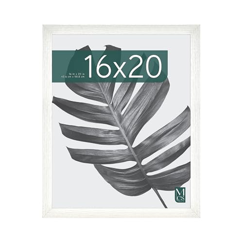MCS Studio Gallery 16x20 Picture Frame White Woodgrain, Photo Frame for Photos, Posters & Art Prints (1-Pack)