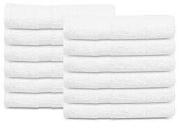 Gold 12 Pcs New White (20x40) 100% Cotton Terry Bath Towels Salon/gym towels light weight fast drying