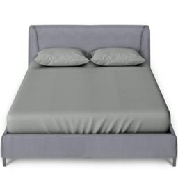 GC GAVENO CAVAILIA Percale Fitted Sheet - Ultra Soft Plain Dyed Bedding Bed Sheet - 25 Cm Elasticated Non Iron Polycotton Double Bed Sheet - Charcoal