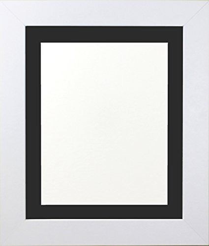 FRAMES BY POST London Picture, Photo and Poster Frame, Plastic Glass, White with Black Mount, A2 Image Size A3