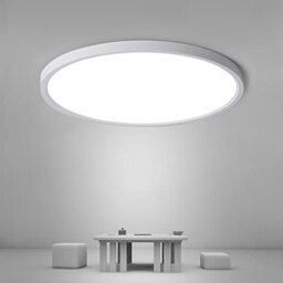 "Osairous LED Flush Mount Ceiling Light 24W, 11.81""x0.98"" Ultra Thin Lighting Fixture, 2160 LM Flat Round Ceiling Lamp, 6500K Cool White Light Lamps for Living Room, Bedroom, Hallway"