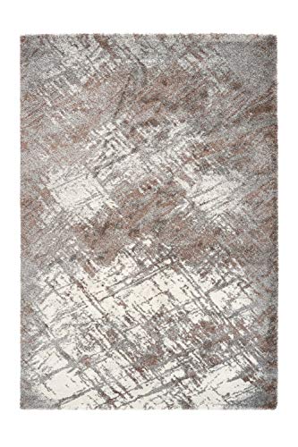 Lalee Feel-good rug with very soft feel, beige/silver, 80 x 150 cm