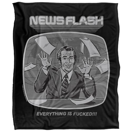 Steven Rhodes Newsflash Silky Touch Super Soft Throw Blanket 152 X 127 Cm