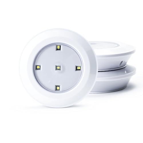 Status Multi-Purpose LED Light, Pack of 3 – Batteries Included, Ideal for Home, Workshop & Outdoor Use, White (SREMLEDMPLA3PKB5)