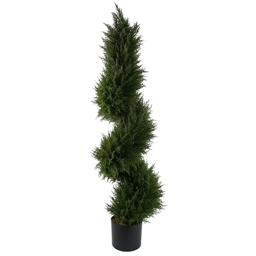 Leaf Artificial Boxwood Tower Tree Topiary Spiral Twist Metal Top Leaf Design UK
