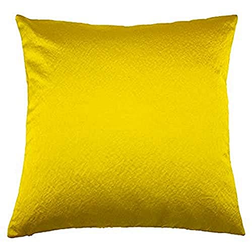 "Riva Home Palermo Cushion Cover - Metallic Sheen Design - 40% Polyester 60% Viscose - Limon - Dry Clean Only - 45 x 45cm (18"" x 18"" inches)"