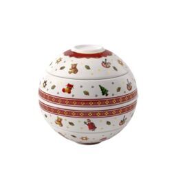 Villeroy & Boch - Toy's Delight La Petite Boule Snacking Set 5 Pieces Red - Dishwasher Safe, Set of Plates and Bowls, Dining Table, Decoration, Tableware, Dinnerware, Xmas, Christmas, Premium Porcelain