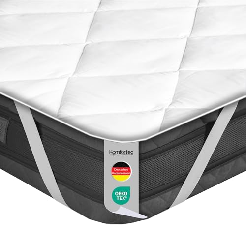Komfortec Soft Mattress Protector 200 x 200 cm, Breathable and Soft Mattress Protector Cover, Oeko-Tex Certified, Comfortable and Durable