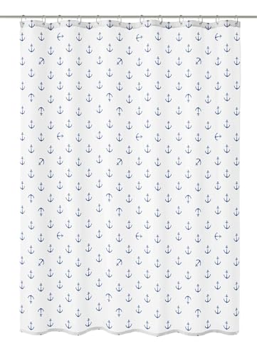Kleine Wolke Shower Curtain, Polyester, Dark Blue, 120 x 200 cm
