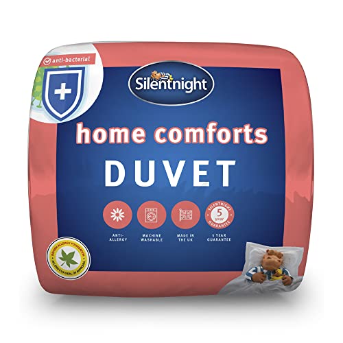 Silentnight Home Comforts 10.5 Tog Single Duvet - Anti Allergy and Anti Bacterial Duvet Quilt Ideal for All Seasons - Single - 200x135cm