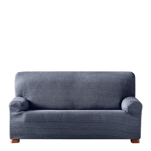 Eysa Aquiles Elastic Sofa Cover 3-Seats, Polyester-Cotton, Blue, 37 x 29 x 9 cm