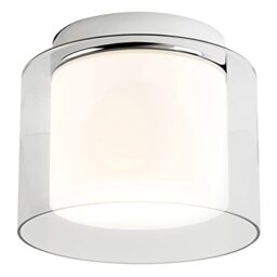 Astro Arezzo ceiling Bathroom Ceiling Light - IP44 Rated - (Polished Chrome), LED E27/ES Lamp, Designed in Britain - 1049003 - 3 Years Guarantee