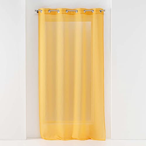 Douceur d'Intérieur, Yellow Eyelet Curtain 140 x 180 cm