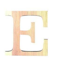 Artemio 19 cm Wooden Letter E in Upper Case, Beige