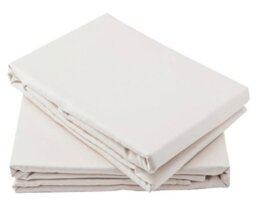 Emma Barclay 180 Thread Count Percale Fitted Valance Sheet in Ivory - King Bed