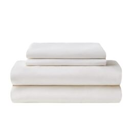 Sonive 100% Cotton Double Duvet Cover Set with Pillowcase White,Hotel Quality Quilt Bed linen Bedding Sets 135x200cm with 50x80cm Pillow,Lightweight-Breathable,Soft Bed Covers
