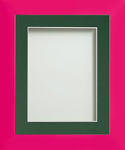 Frame Company Candy Range Hot Pink Picture Photo Frames with Bottle Green Mount *Choice of Colours*
