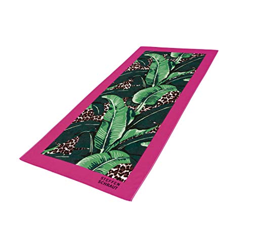 Möve x STEFFEN SCHRAUT Beach Collection Beach Towel „Banana leaf“ 80 x 180 cm, Towels – Made in Germany, 100% cotton velours, Multicolor