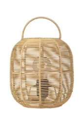 Paulmann Pauleen 48300 Table Light, Boho, Glow, E27, max. 20W, Beige, White Metal, Rattan, Nightstand Light