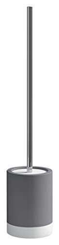 Gedy New Mizar Toilet Brush Toilet, Ceramic, Grey, 9.7 x 9.7 x 47.5