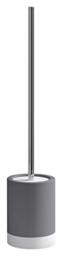 Gedy New Mizar Toilet Brush Toilet, Ceramic, Grey, 9.7 x 9.7 x 47.5
