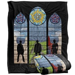 SUPERNATURAL Stained Glass Officially Licensed Silky Touch Super Soft Throw Blanket 152 x 127 cm