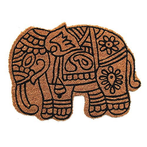 Coco&Coir Natural Coir - Non-Slip - Thick Coir - Premium Quality - Rubber Backed - Eco-Friendly - Indoor - Outdoor - Heavy Duty - Animal Theme - Entrance Door Mat - Royal Jumbo