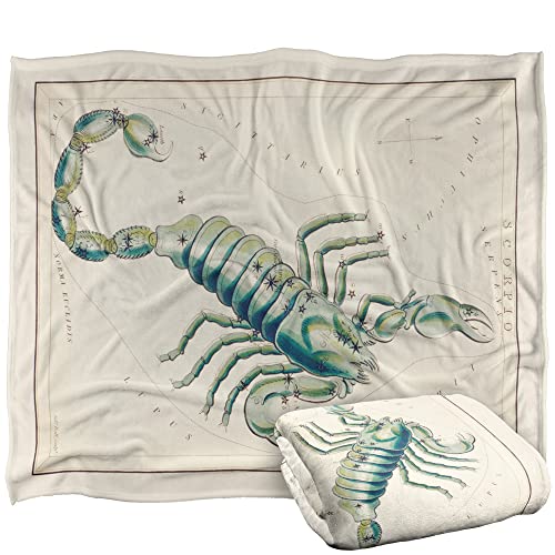 Bcreative - Graffitee Studios - S Hall Graffitee Studios Vintage Scorpio Zodiac Silky Touch Super Soft Throw Blanket 152 X 127 Cm