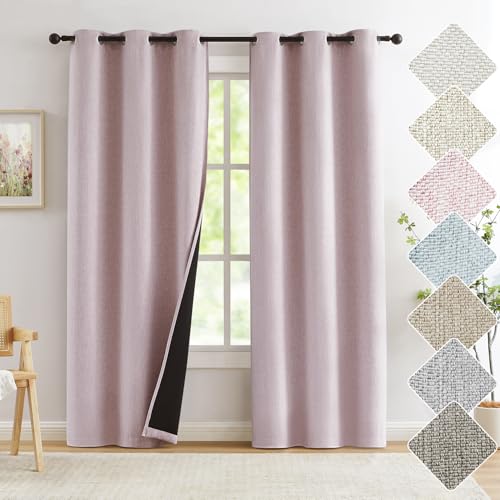 Treatmentex Pink Blackout Curtain Panels Bedroom